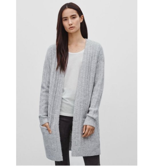 Aritzia Wilfred Free Long Ribbed Alpaca Cardigan - Picture 1 of 8